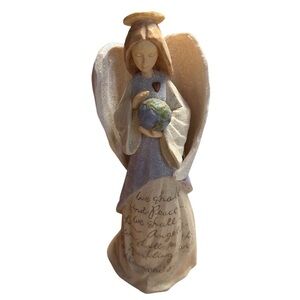 Enesco Foundations Angel Resin Figurine We Shall Find Piece,We Shall Hear Angels